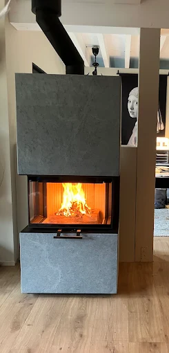 Installation d'un insert à bois par Beguinot poêles et cheminées à Reims